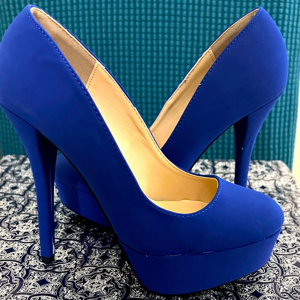 Qupid Royal Blue Stilettos Size 6.5 - New, Never Worn!”
